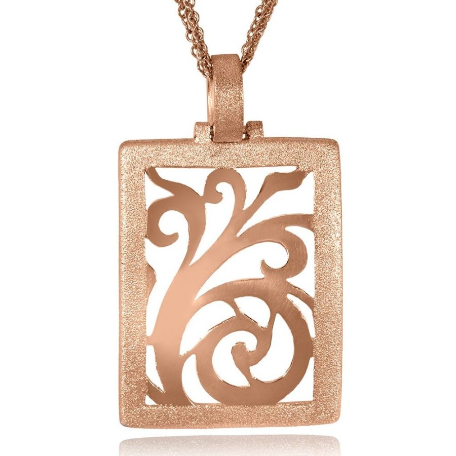 Necklaces Alex Soldier | Gold Ornament Contrast Texture Pendant