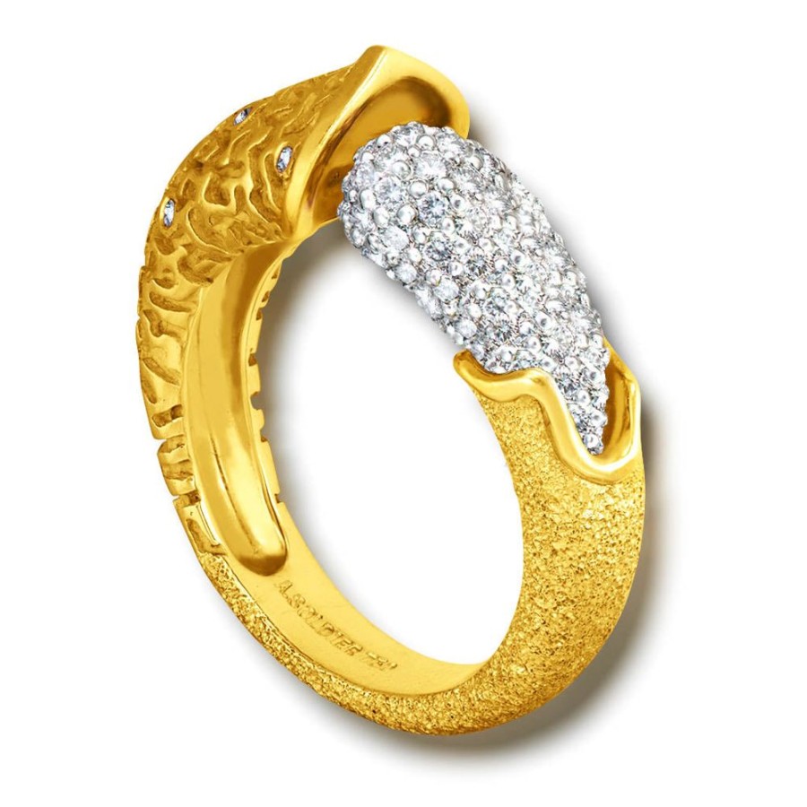 Rings Alex Soldier | Gold Acorn Ring With Diamonds