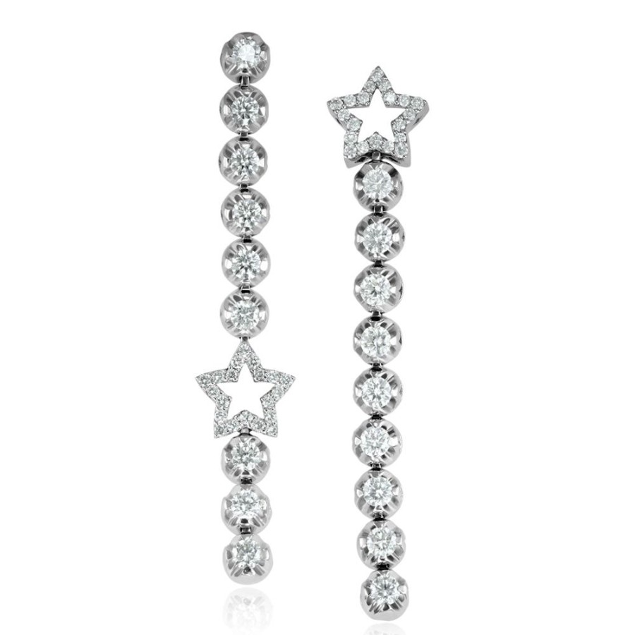 Earrings Alex Soldier | Diamond Star Drop Earrings