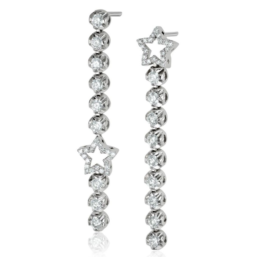 Earrings Alex Soldier | Diamond Star Drop Earrings