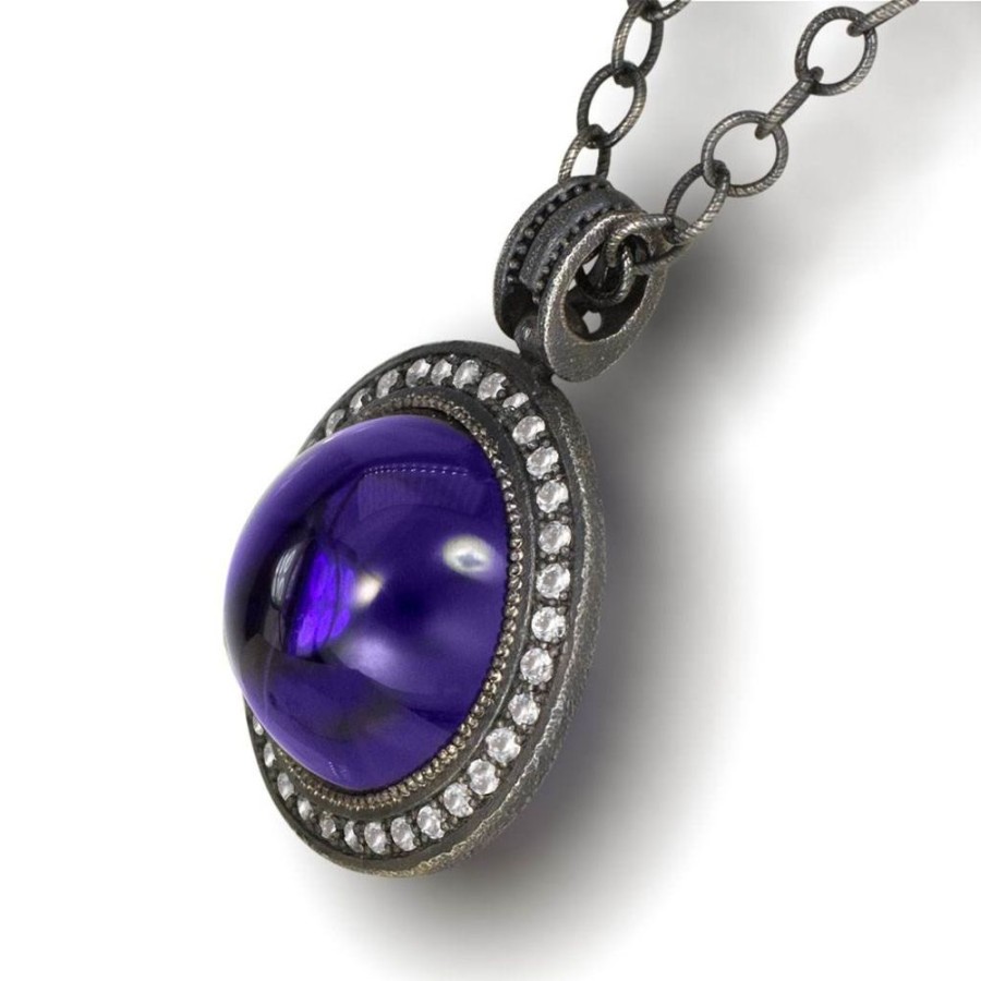 Necklaces Alex Soldier | Silver Symbolica Pendant With Japanese Amethyst & Topaz