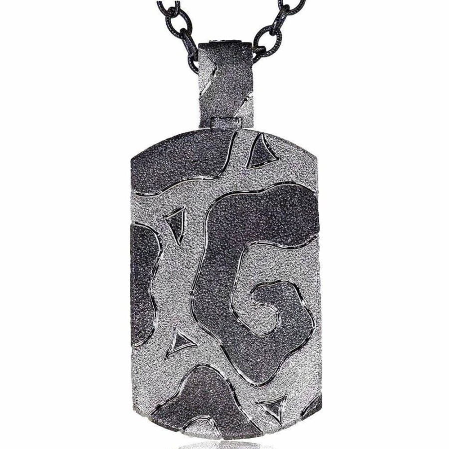 Necklaces Alex Soldier | Silver Volna Tag Pendant/Necklace On Chain