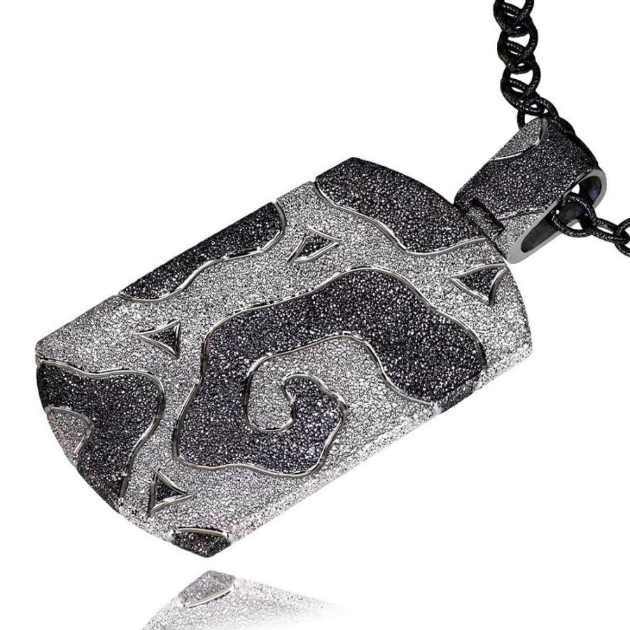 Necklaces Alex Soldier | Silver Volna Tag Pendant/Necklace On Chain