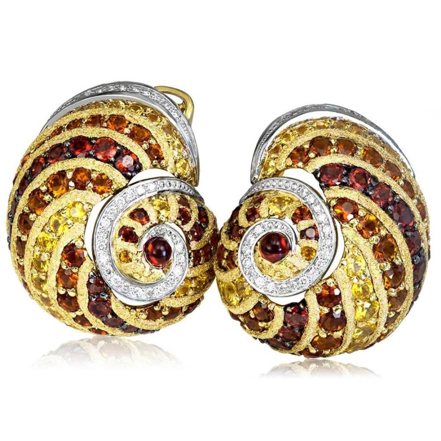 Earrings Alex Soldier | Gold & Platinum Sunny The Snail Earrings