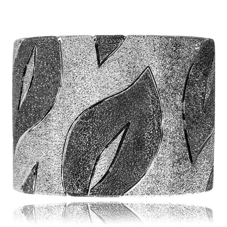 Bracelets Alex Soldier | Silver Leaf Cuff Bracelet