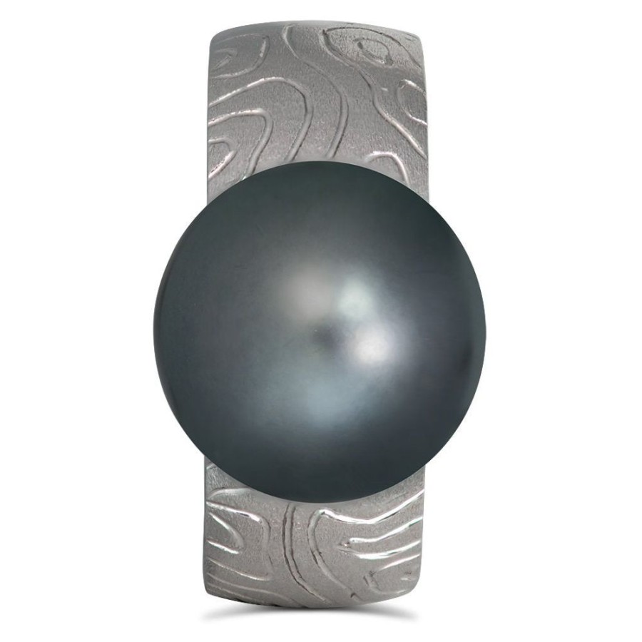 Rings Alex Soldier | Gold Ring With Tahitian Grey Pearl And Diamonds