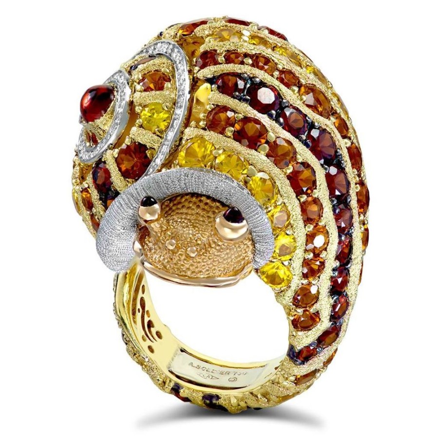 Rings Alex Soldier | Gold & Platinum Sunny The Snail Ring