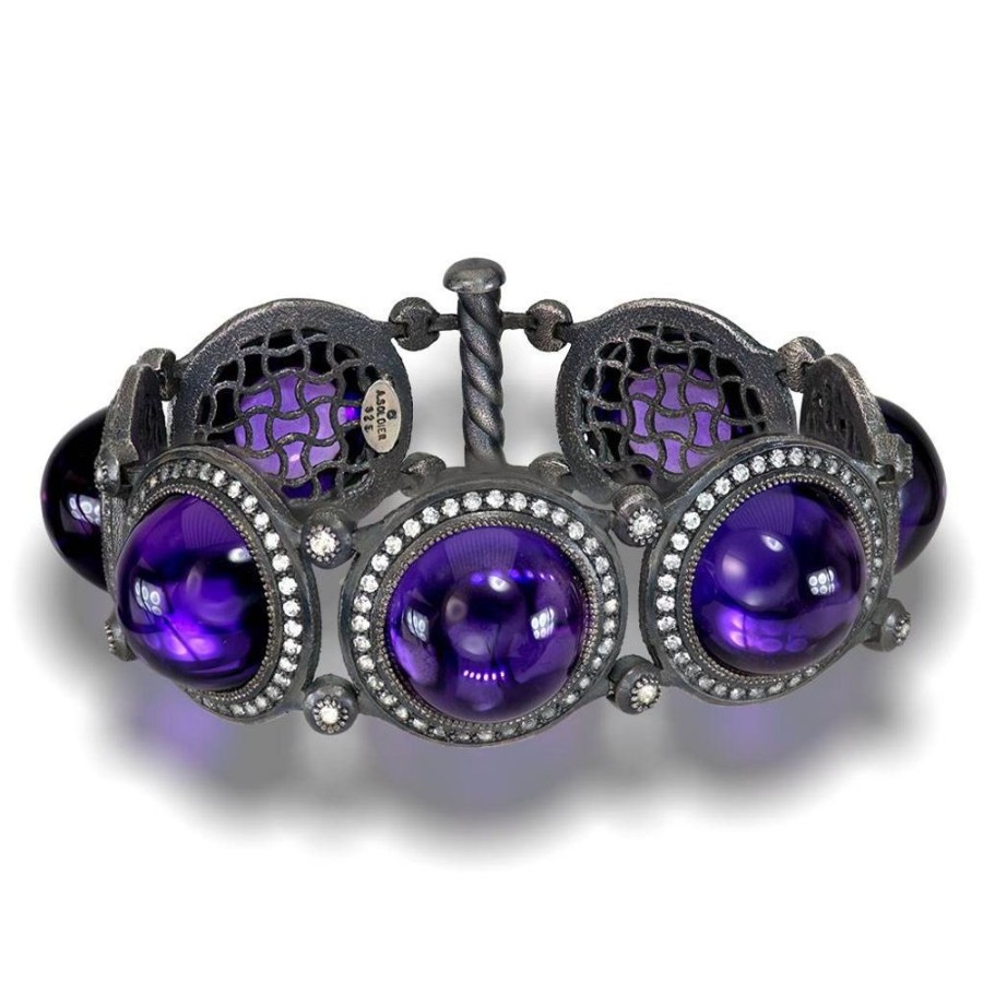 Gemstone Jewelry Alex Soldier | Silver Symbolica Bracelet With Japanese Amethyst, Topaz