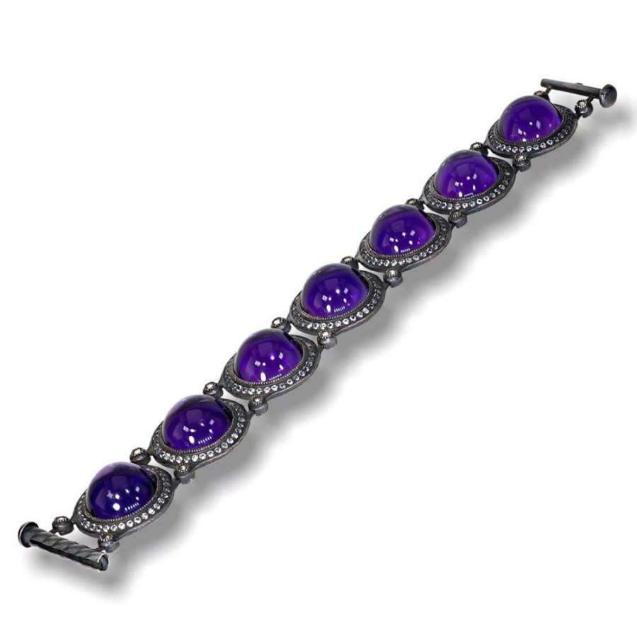 Gemstone Jewelry Alex Soldier | Silver Symbolica Bracelet With Japanese Amethyst, Topaz